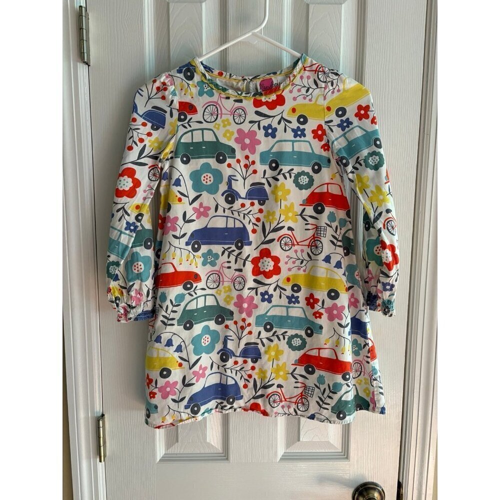 Mini Boden Dress Floral Scooters Cars